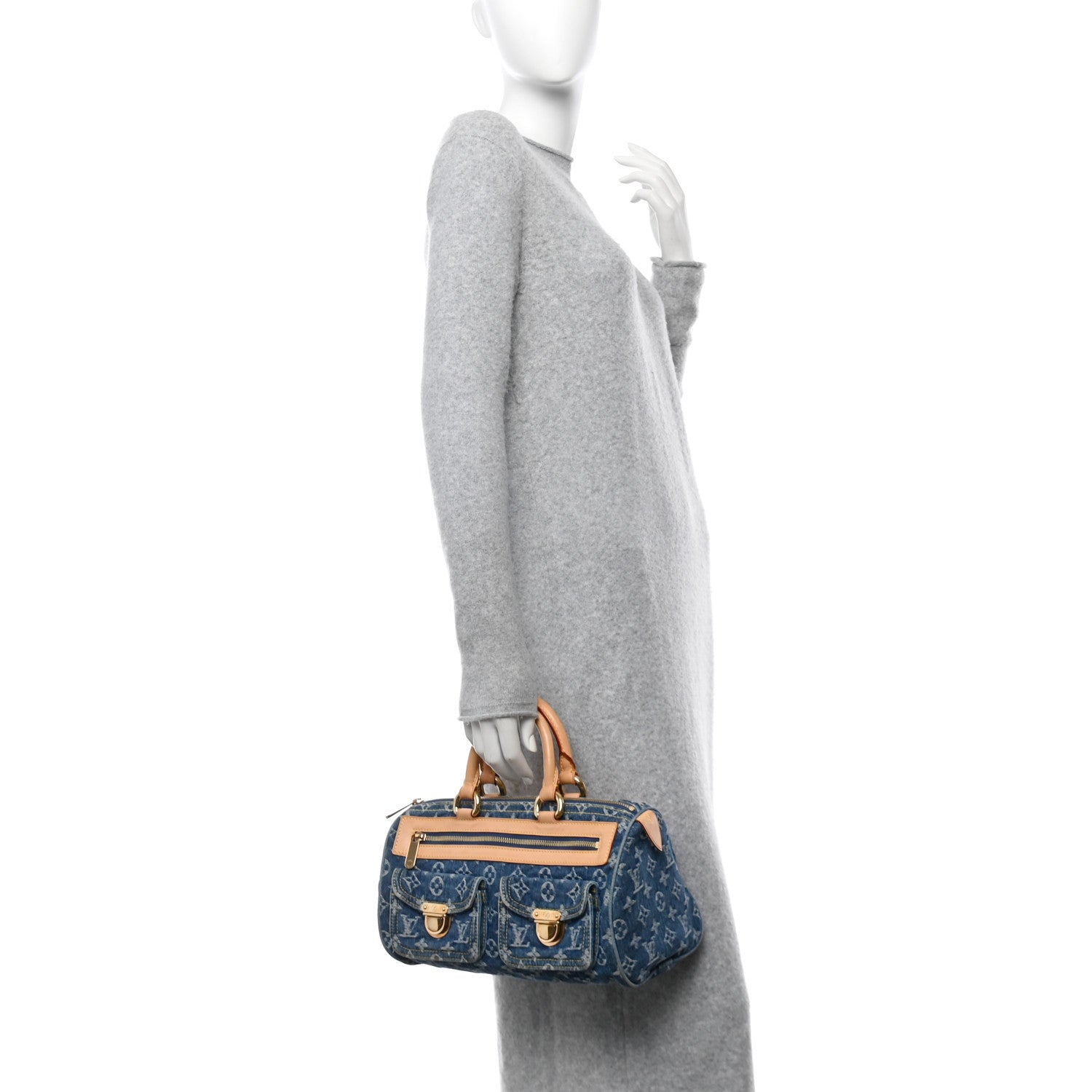 Louis Vuitton Monogram Denim Neo Speedy Blue 2 of 13