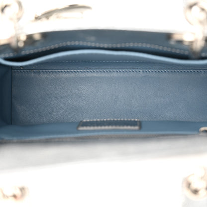 Christian Dior Metallic Grained Calfskin Cannage Small Lucky Badges My Lady Dior Silver 5 of 14