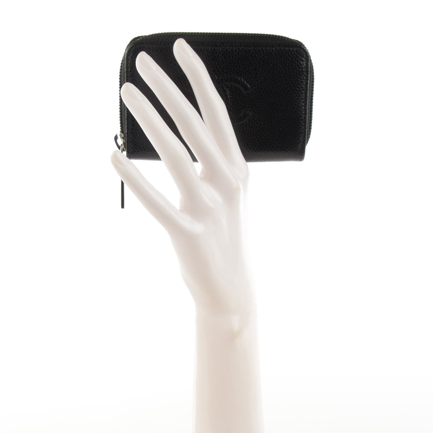 Caviar Timeless CC Zip Around Coin Purse Black