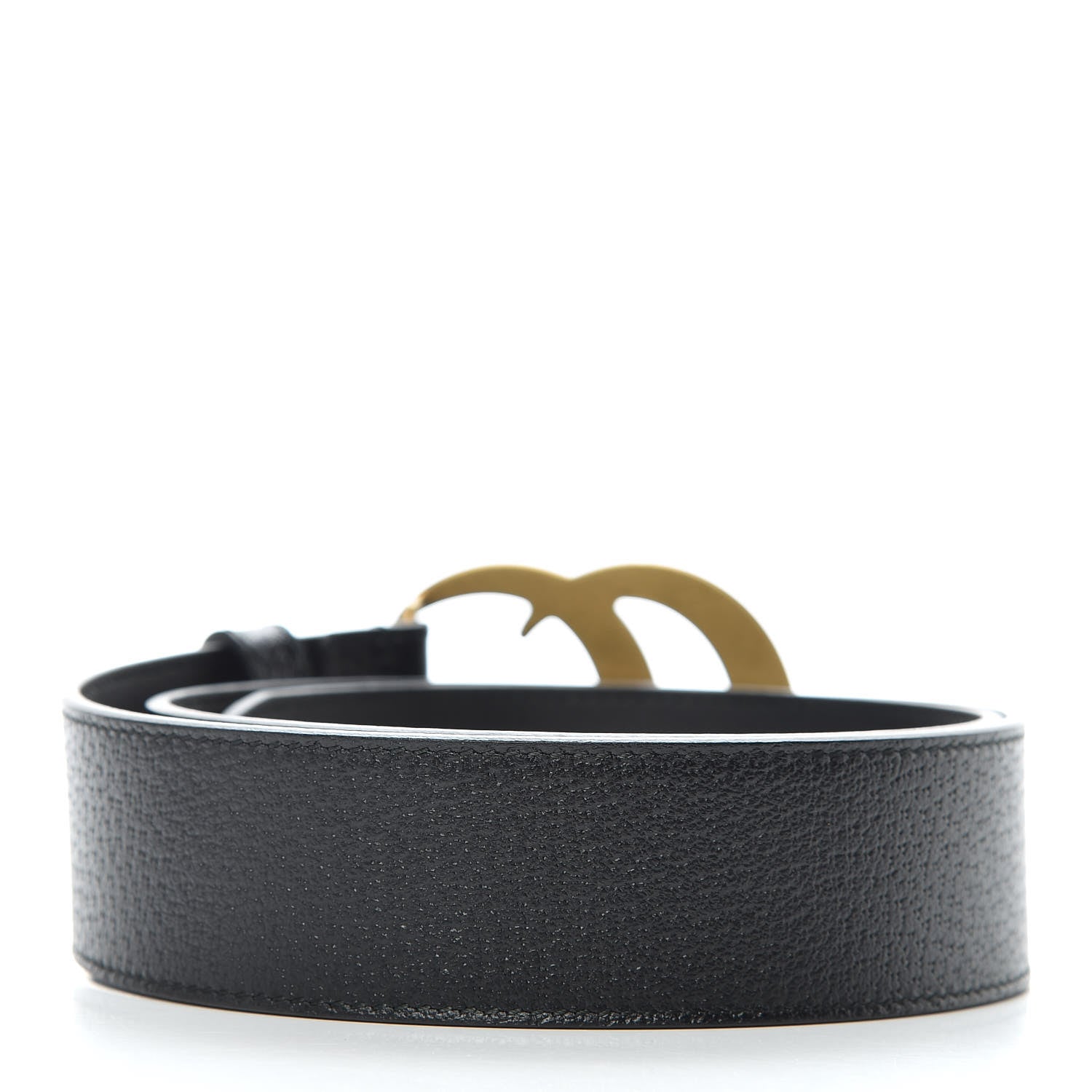 Gucci Textured Calfskin Double G 40mm Belt 75 30 Black 3 of 7