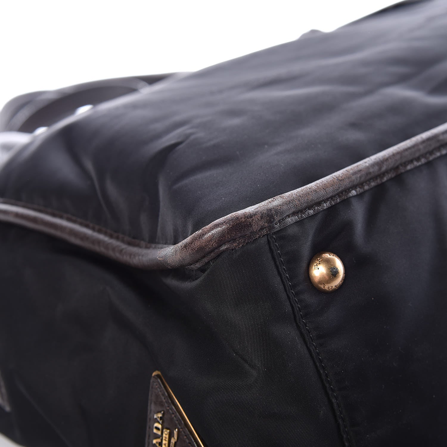 Prada Tessuto Nylon Double Zip Logo Tote Black 9 of 19