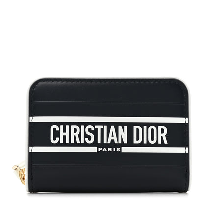 Christian Dior Calfskin Vibe Voyageur Card Holder Blue White 1 of 13
