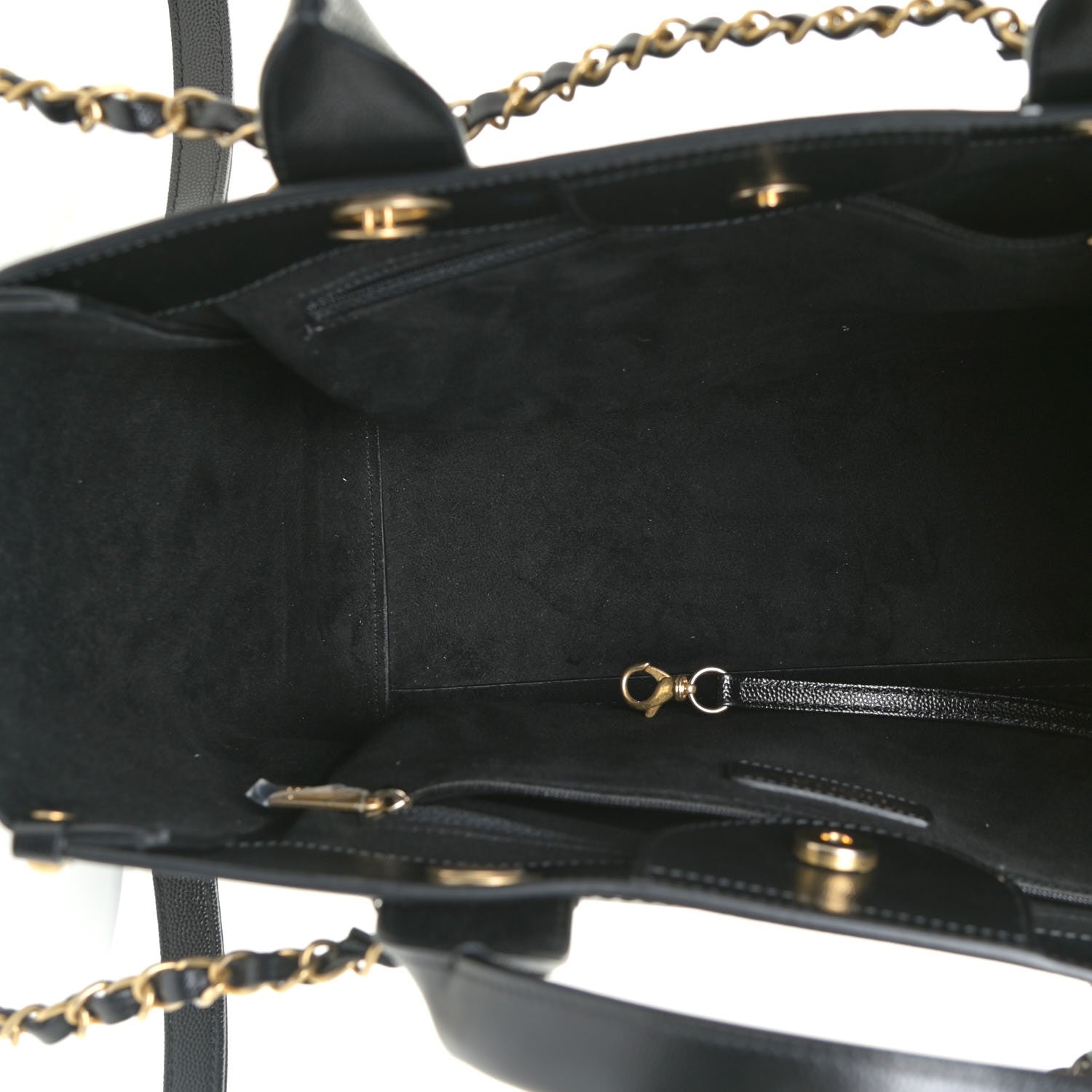 Chanel Caviar Small Studded Deauville Tote Black 5 of 17