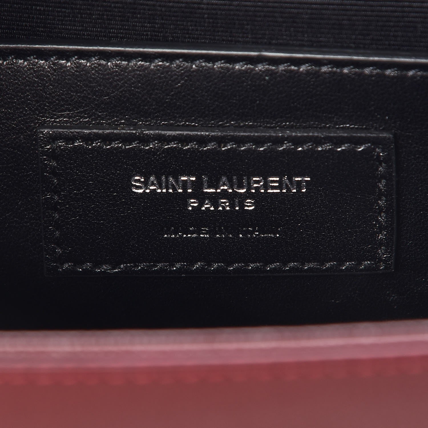 Saint Laurent Grain De Poudre Medium Monogram Kate Satchel Dark Red 7 of 7