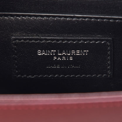 Saint Laurent Grain De Poudre Medium Monogram Kate Satchel Dark Red 7 of 7