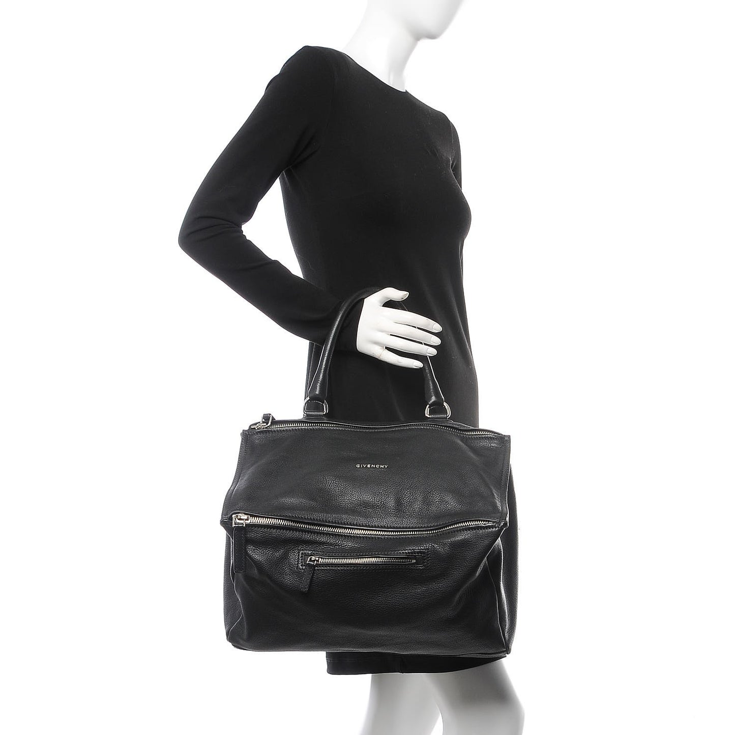 Sugar Goatskin Large Pandora Black