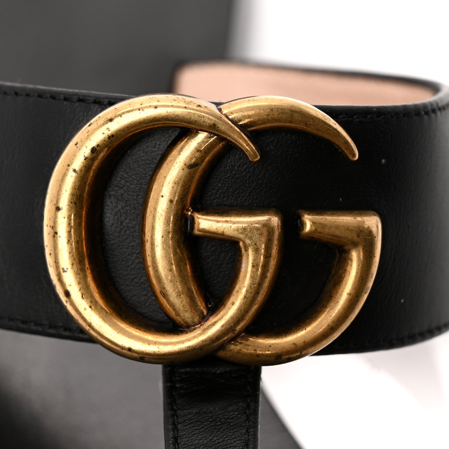 Gucci Calfskin GG Marmont Thong Sandals 40 Black 9 of 10