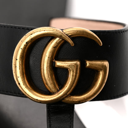 Gucci Calfskin GG Marmont Thong Sandals 40 Black 9 of 10