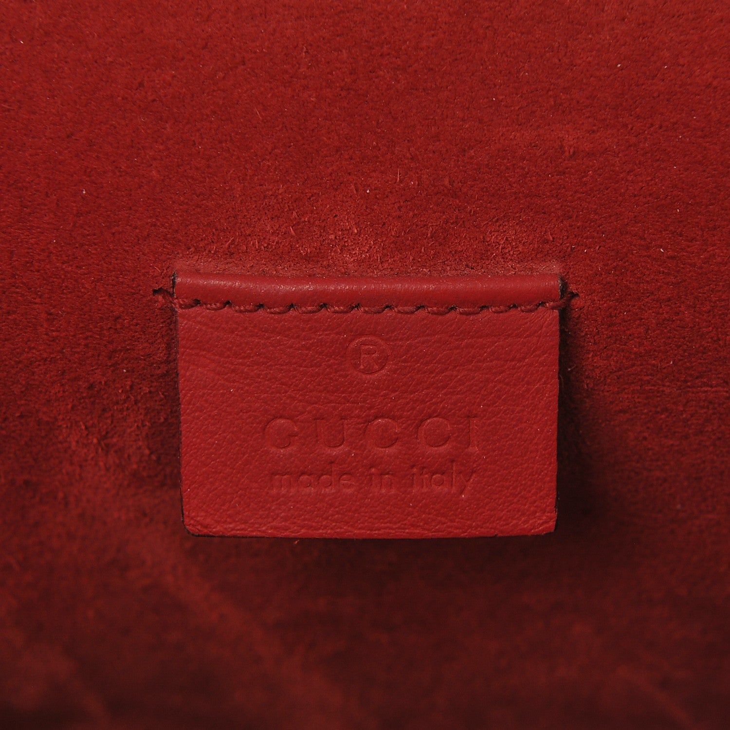 Gucci GG Supreme Monogram Suede Cudu Medium Dionysus Shoulder Bag Beige Ebony Vulcanic Red 6 of 7