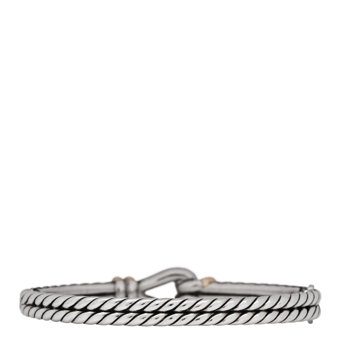 Sterling Silver 18K Yellow Gold 11mm Thoroughbred Loop Bracelet