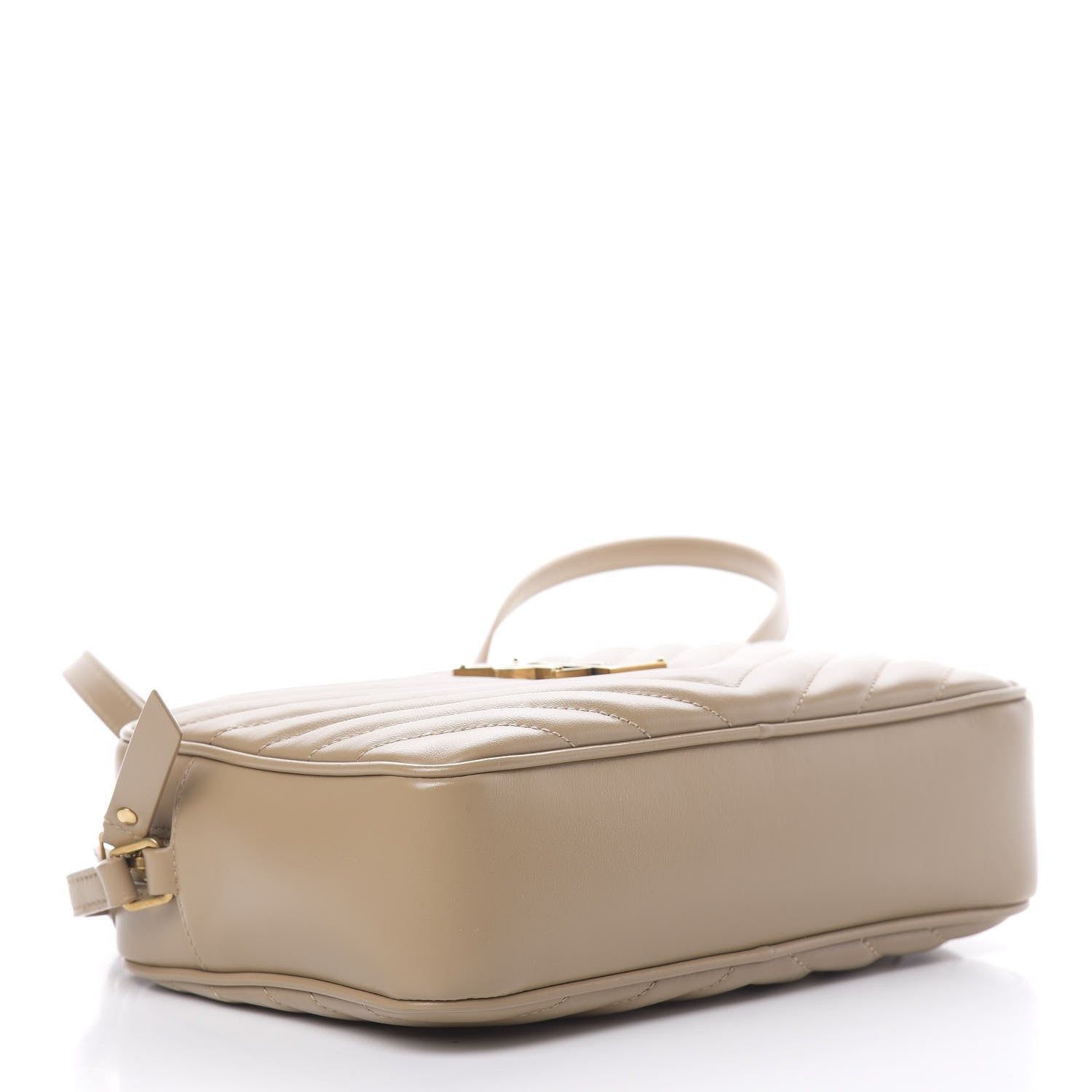 Saint Laurent Calfskin Matelasse Monogram Lou Camera Bag Dark Latte 4 of 13