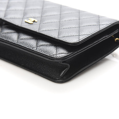 Chanel Caviar Quilted Wallet On Chain WOC Black 10 of 11