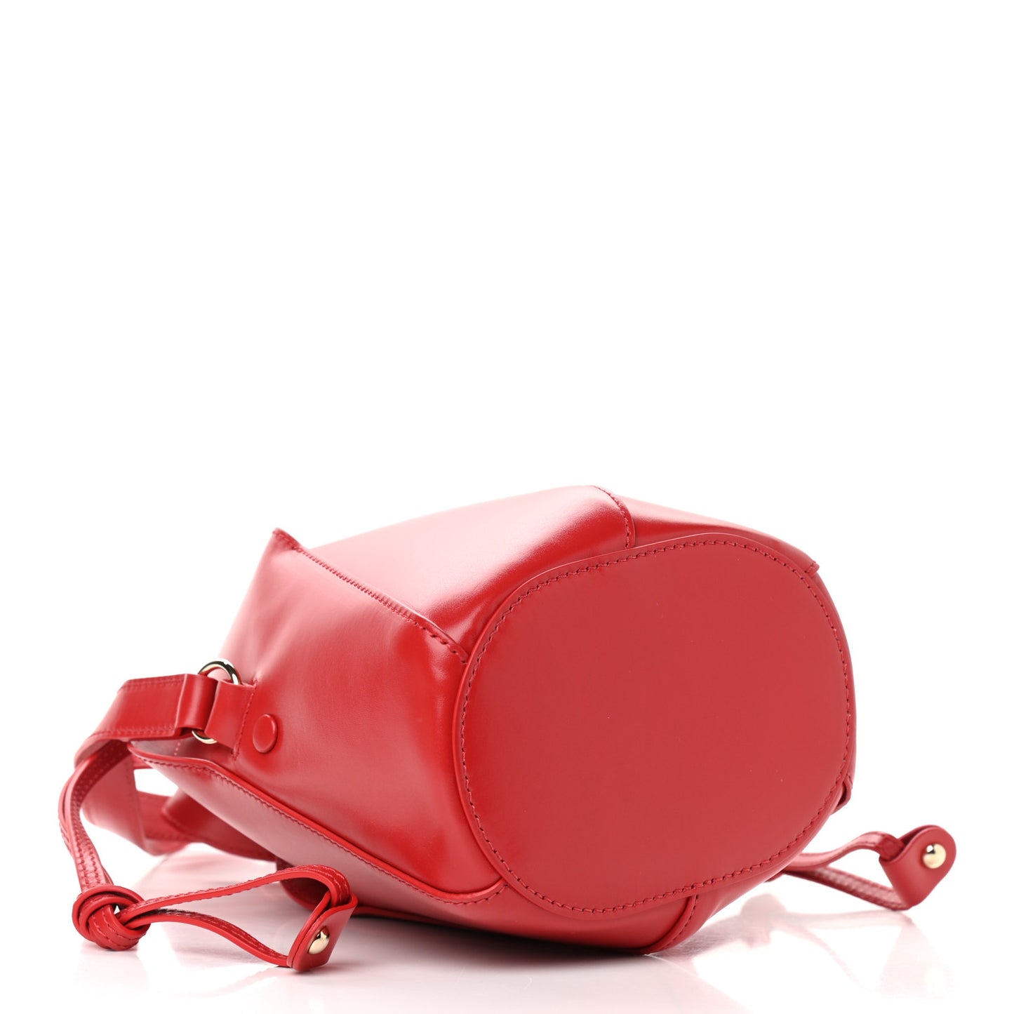 Smooth Calfskin Mini Tulip Bucket Bag Red