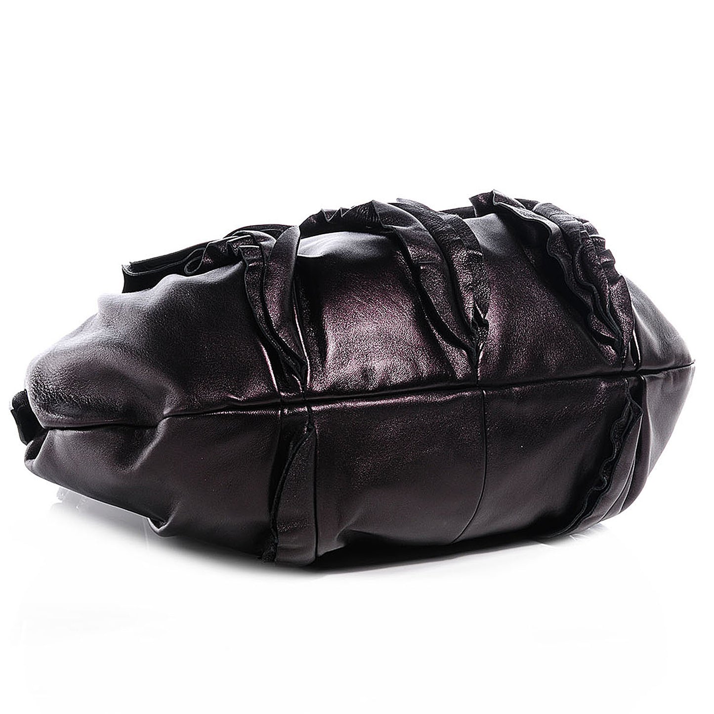 Nappa Mordore Leather Ruffle Bag Ribes