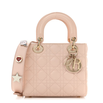 Christian Dior Lambskin Cannage Small Lucky Badges My Lady Dior Pink 1 of 10