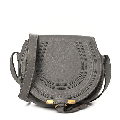 Chloe Calfskin Mini Marcie Round Crossbody Bag Grey 1 of 8