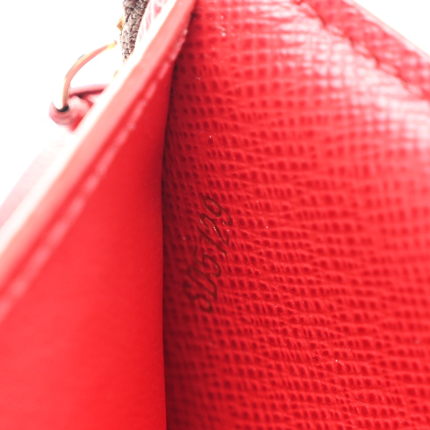 Louis Vuitton Damier Ebene Victorine Wallet Red 7 of 10