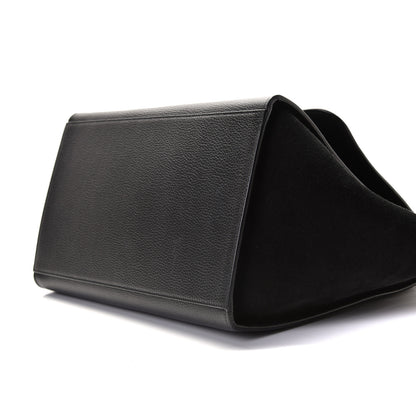 Celine Drummed Calfskin Suede Medium Trapeze Black 7 of 9