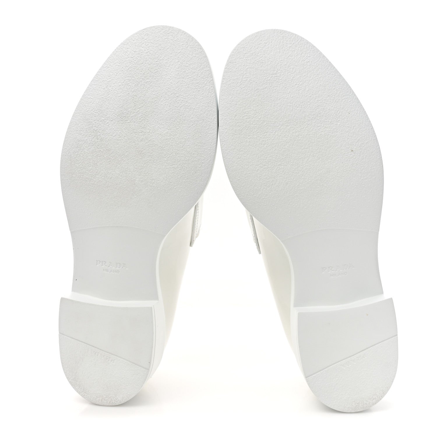 Prada Vernice Triangle 50mm Loafers 38.5 White 5 of 13