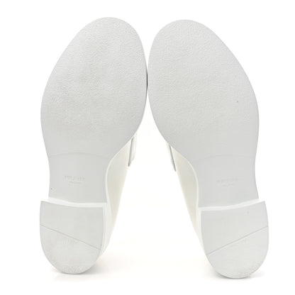 Prada Vernice Triangle 50mm Loafers 38.5 White 5 of 13