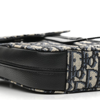 Christian Dior Oblique Saddle Pouch Blue 9 of 10
