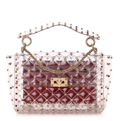 Valentino Garavani PVC Medium Rockstud Spike Shoulder Bag 1 of 12