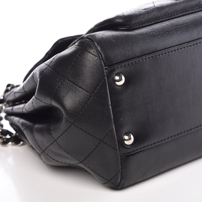Chanel Lambskin Quilted CC Accordion Shopping Bag Black 14 of 14