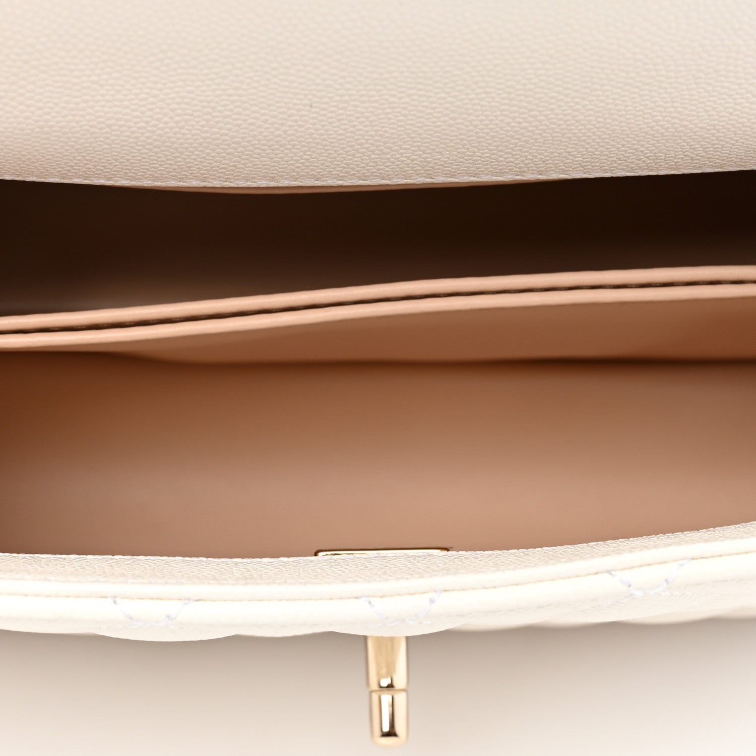 Chanel Caviar Quilted Mini Coco Handle Flap White 5 of 9