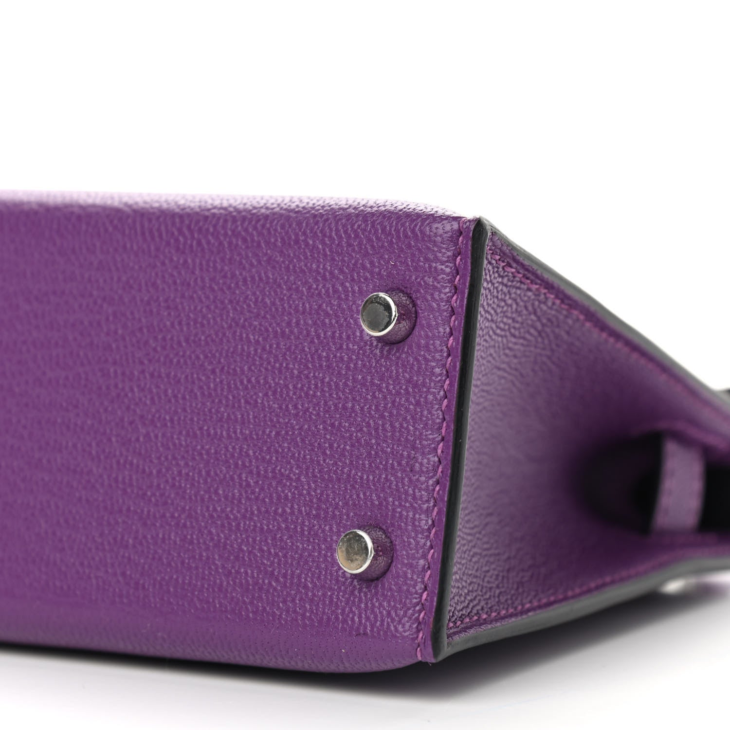 Hermes Chevre Mysore Verso Mini Kelly Sellier 20 Violet Bleu Marine 9 of 9