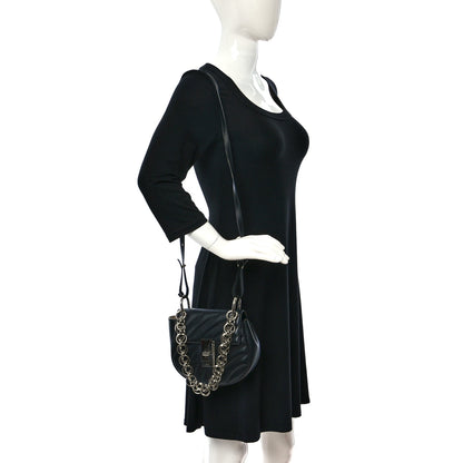 Chloe Calfskin Quilted Mini Drew Bijou Shoulder Bag Black 2 of 10