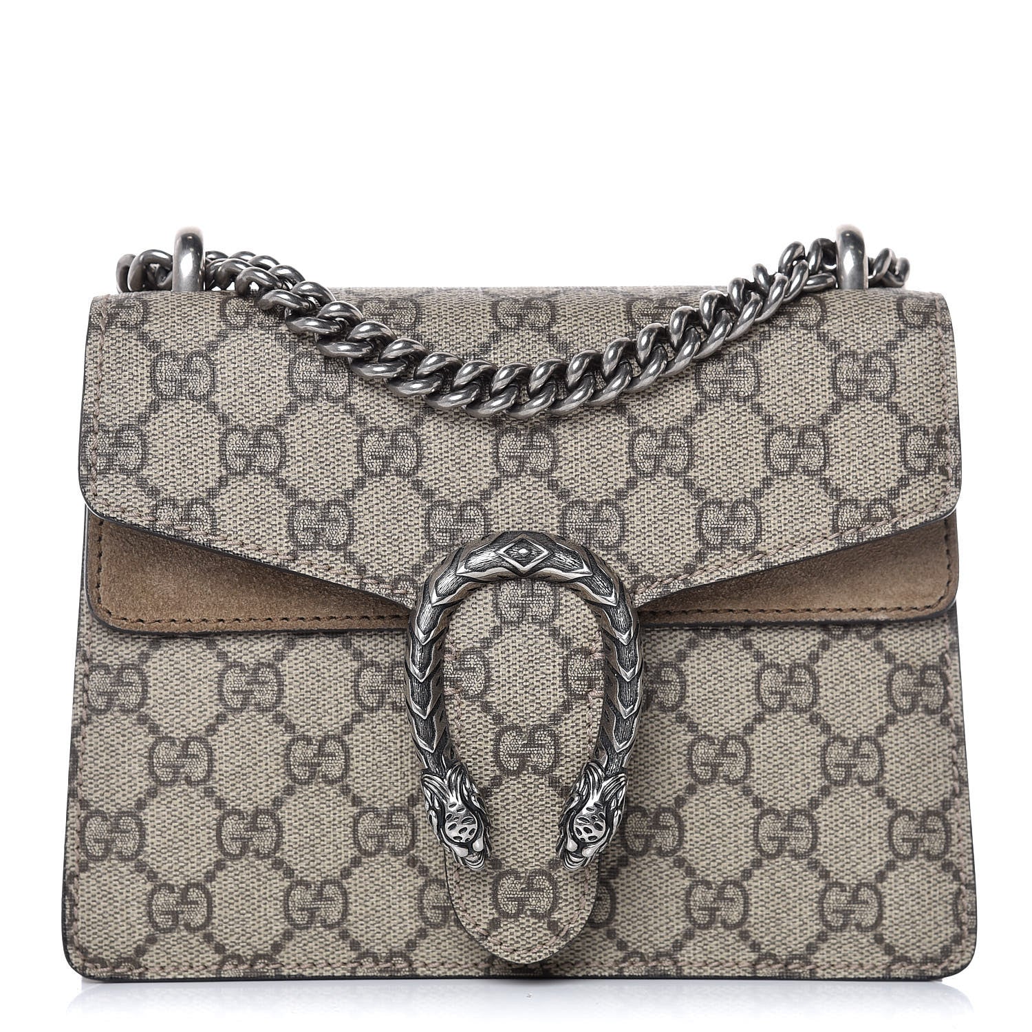 Gucci GG Supreme Monogram Mini Dionysus Shoulder Bag Taupe 1 of 11