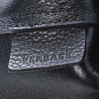 Versace Grained Calfskin Palazzo Medusa Tote Black 12 of 18