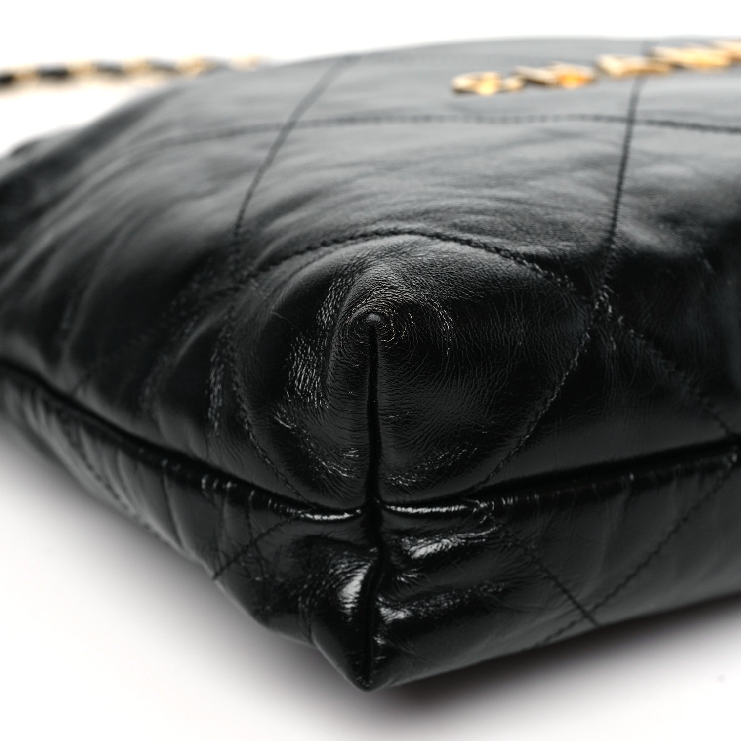 Chanel Shiny Calfskin Quilted Small Chanel 22 Black 9 of 10