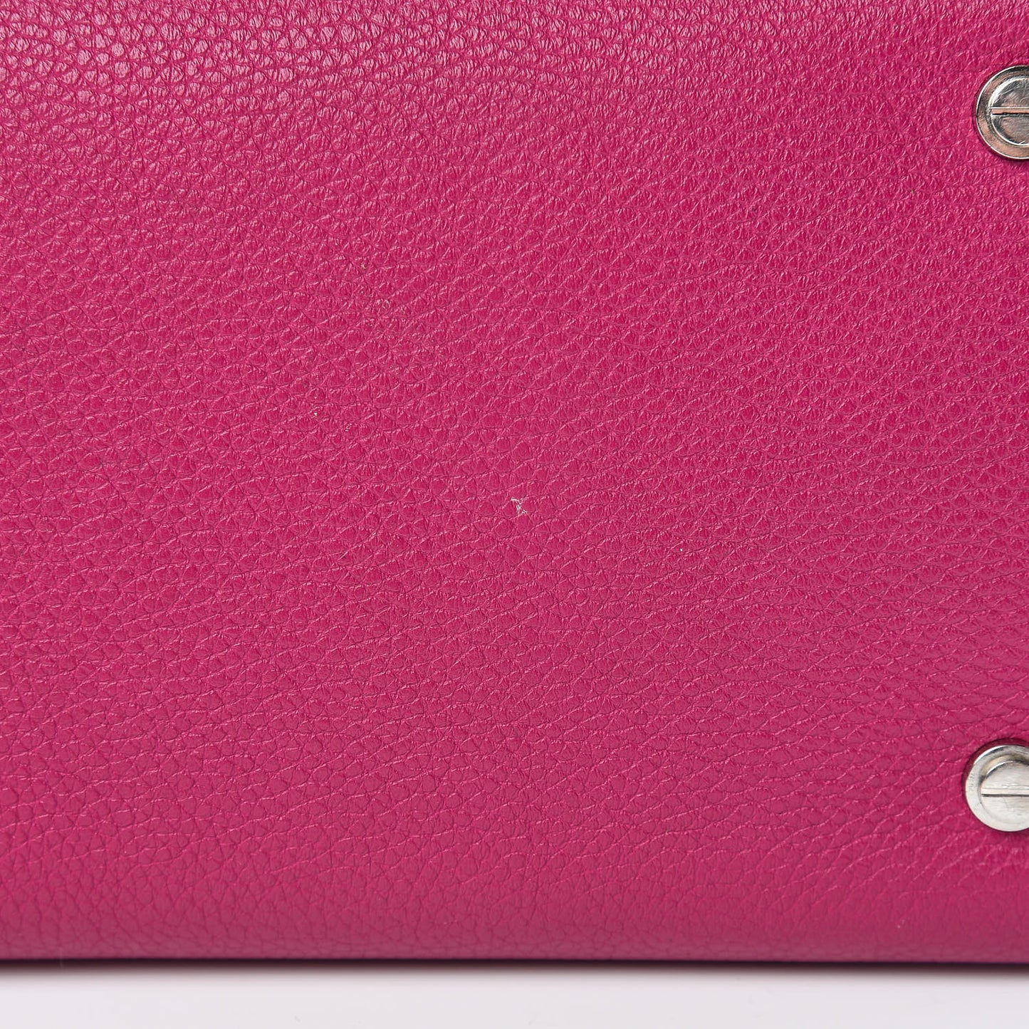Grained Calfskin Mini Horizon Satchel Fushia