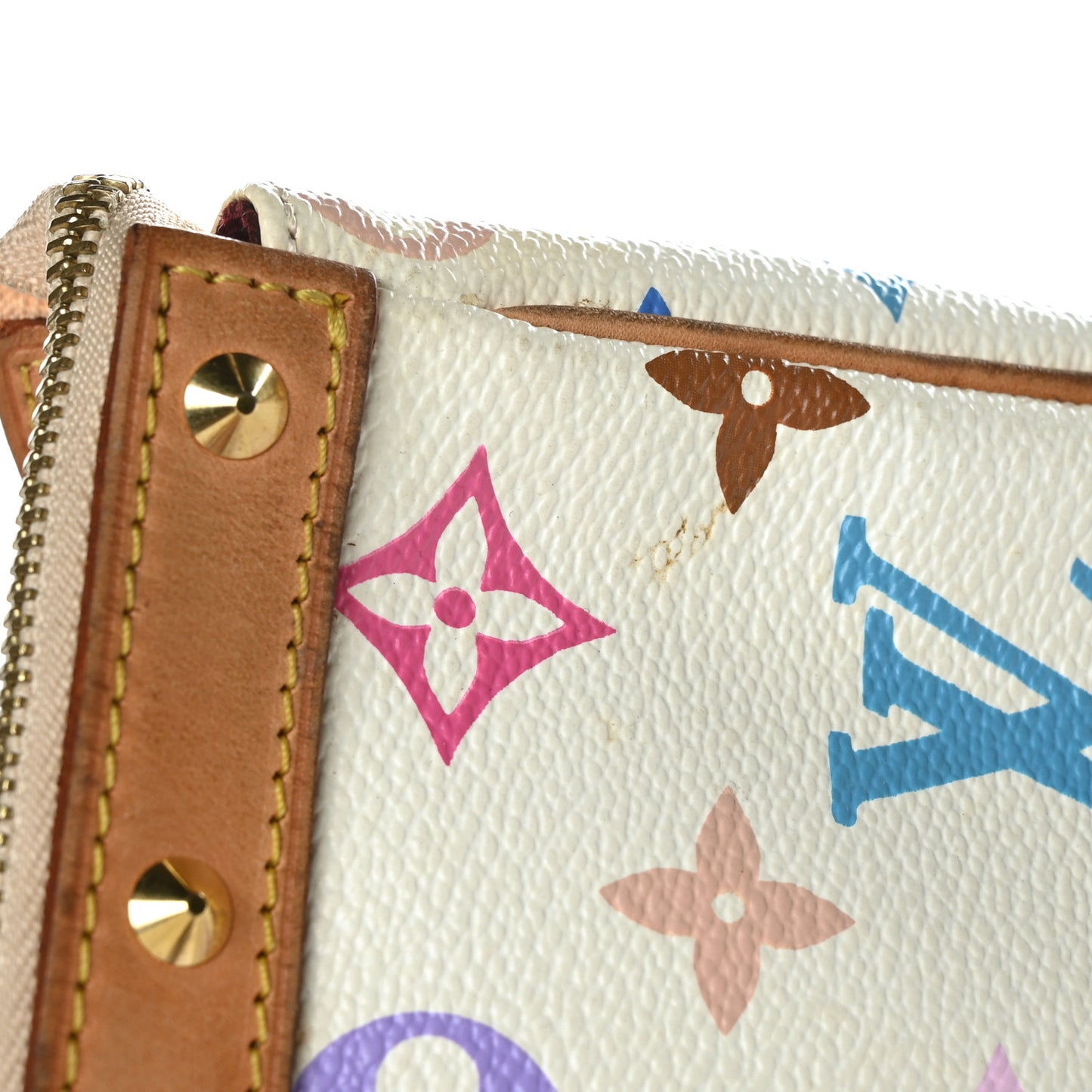 Monogram Multicolor Pochette Accessories White