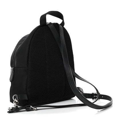 Fendi Nylon Shearling Vitello Dolce Lightbulb Mini Backpack Black Bubblegum 2 of 4
