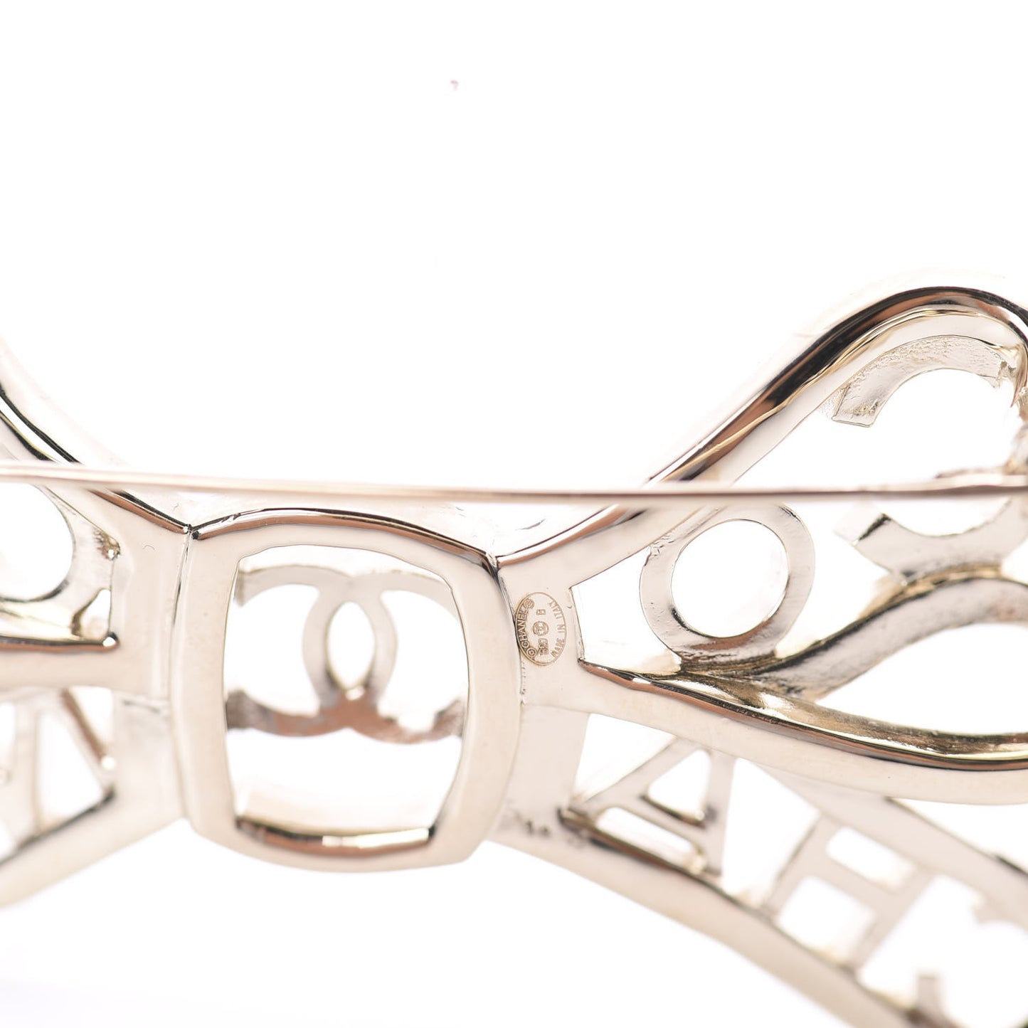 Metal Crystal Bow-tiful CC Brooch Gold