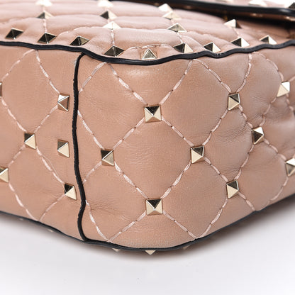 Valentino Garavani Nappa Medium Rockstud Spike Shoulder Bag Camel Rose 9 of 12