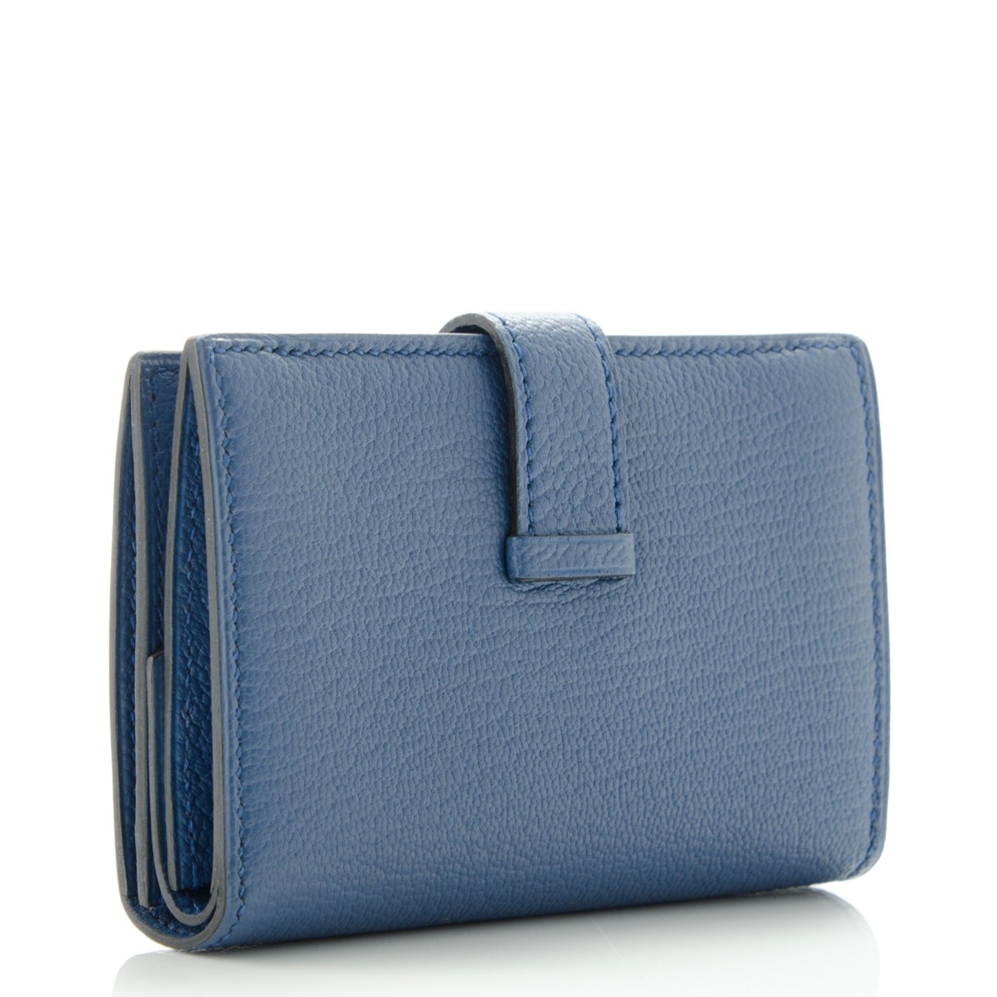 Chevre Mysore Mini Bearn Wallet Bleu Agate