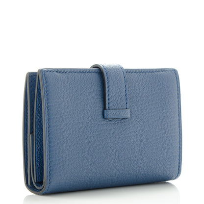 Hermes Chevre Mysore Mini Bearn Wallet Bleu Agate 3 of 7