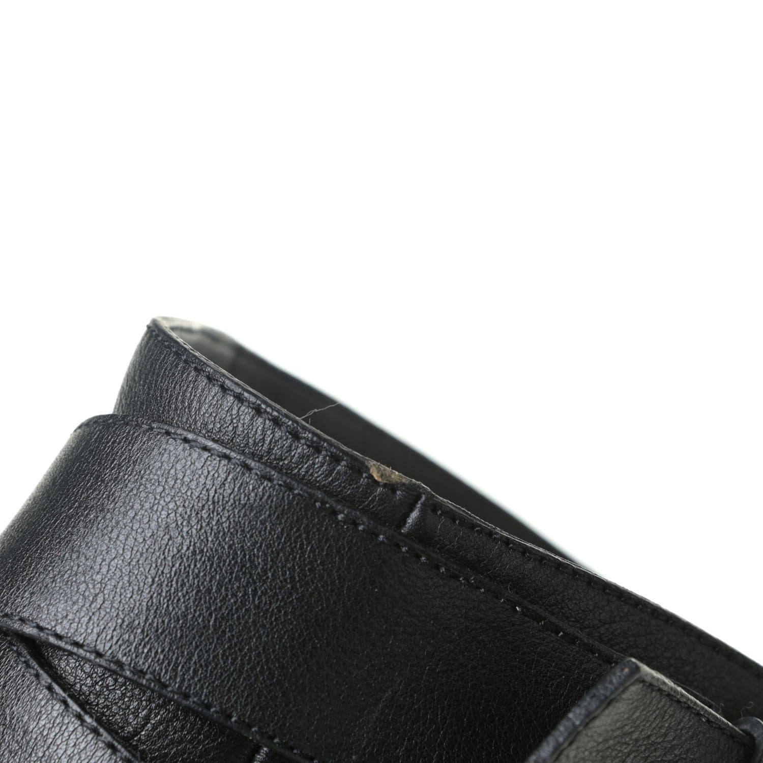 Valentino Garavani Calfskin Knee High Buckle Boots 37.5 Black 17 of 19