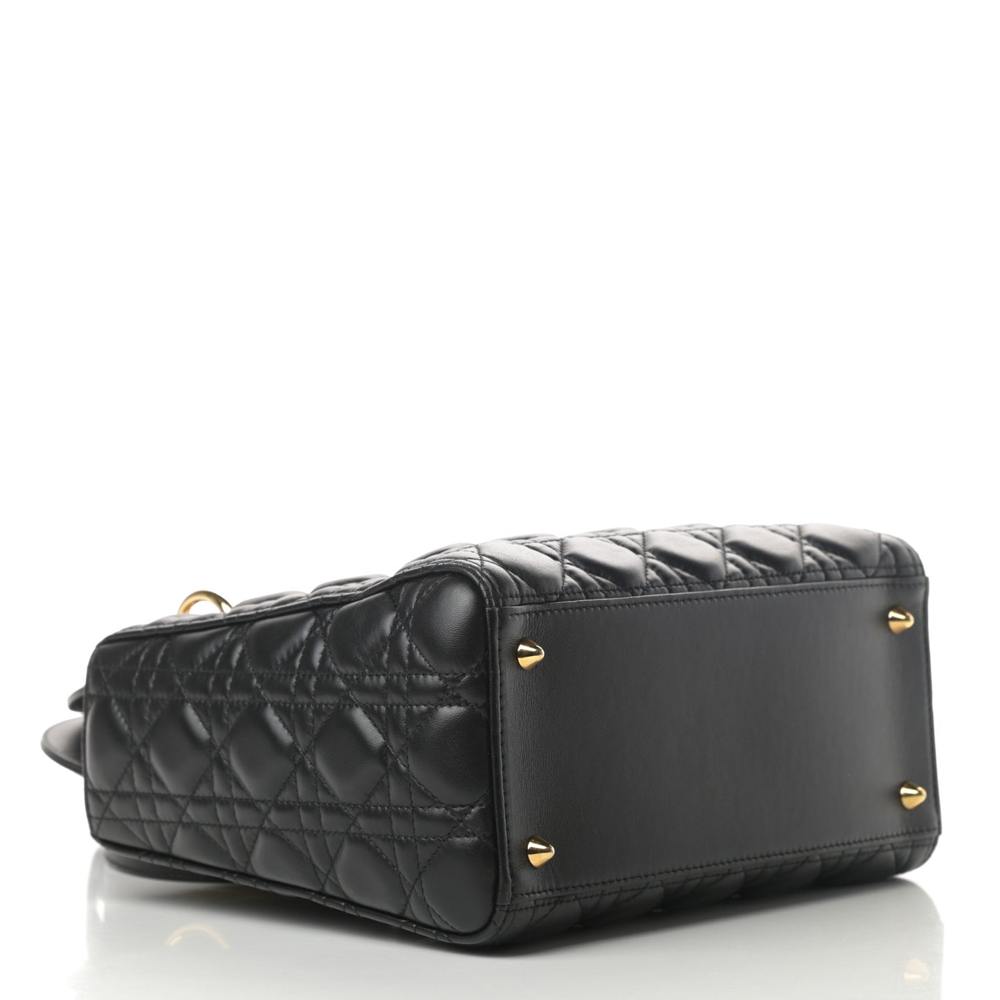 Lambskin Cannage Medium Lady Dior Black