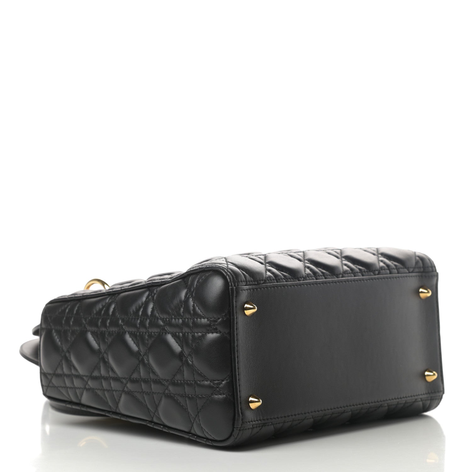 Christian Dior Lambskin Cannage Medium Lady Dior Black 4 of 11