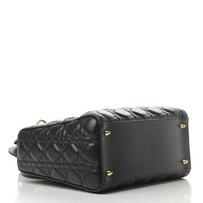 Christian Dior Lambskin Cannage Medium Lady Dior Black 4 of 11