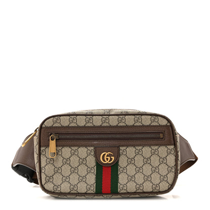 Gucci Soft GG Supreme Monogram Medium Ophidia Belt Bag Dark Brown 1 of 12