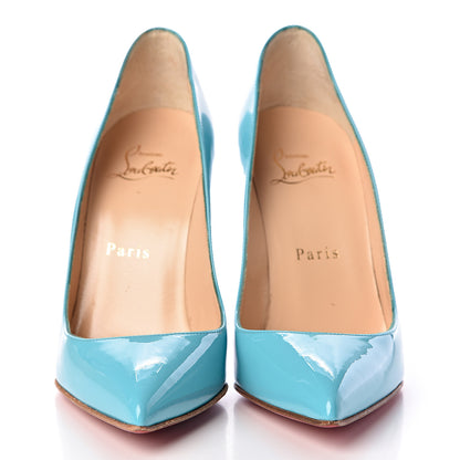 Christian Louboutin Patent Pigalle Follies 100 Pumps 35.5 Pacific 2 of 10