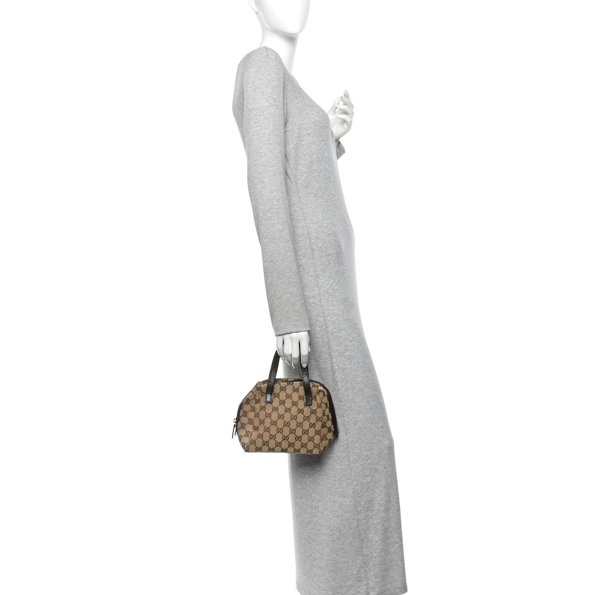 Monogram Calfskin Large Balthus Cosmetic Pouch Beige Ebony Cocoa