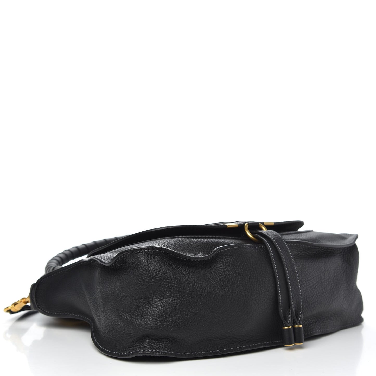 Calfskin Medium Marcie Satchel Black