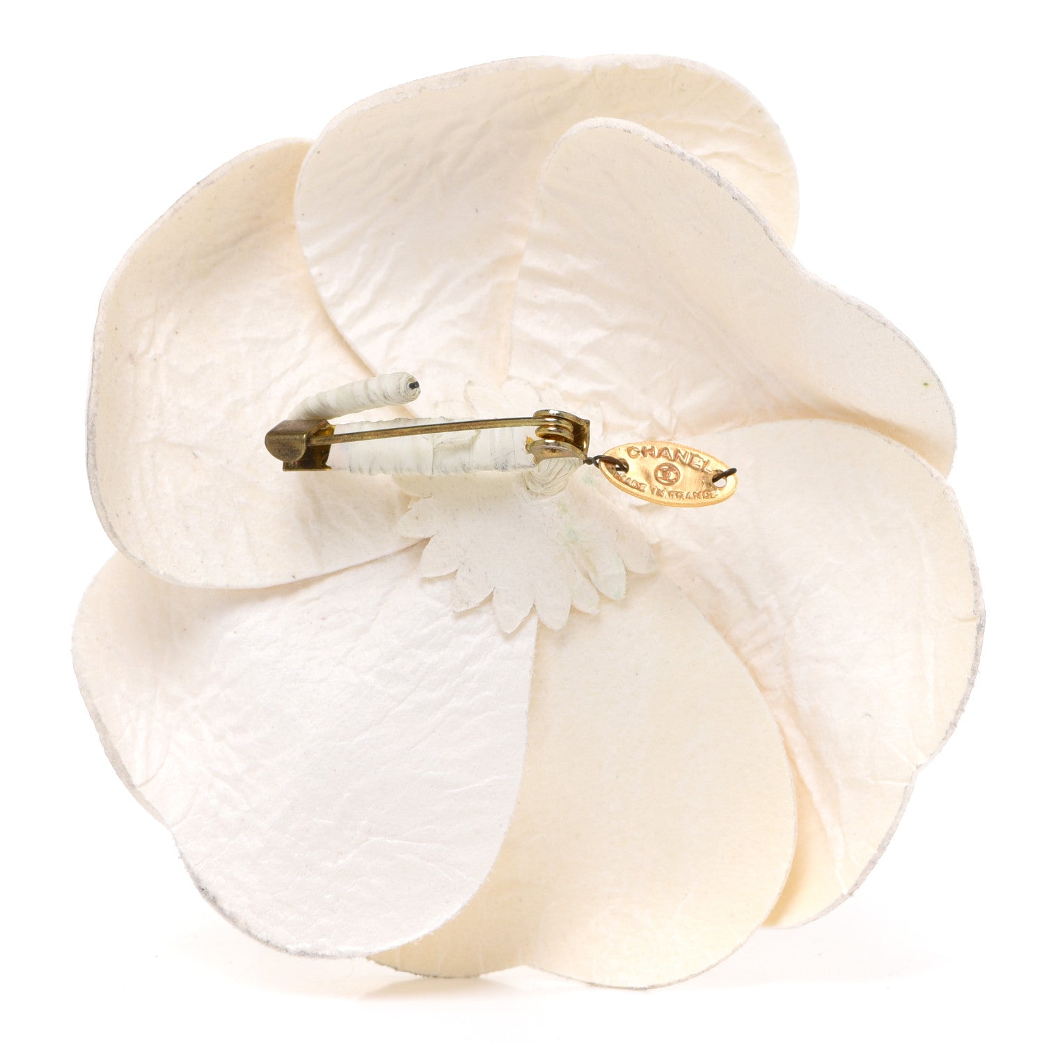 Chanel Calfskin Camellia Brooch White 3 of 5