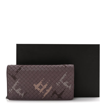 Bottega Veneta Nappa Intrecciato Graffiato Continental Wallet on Chain Glicine 11 of 11
